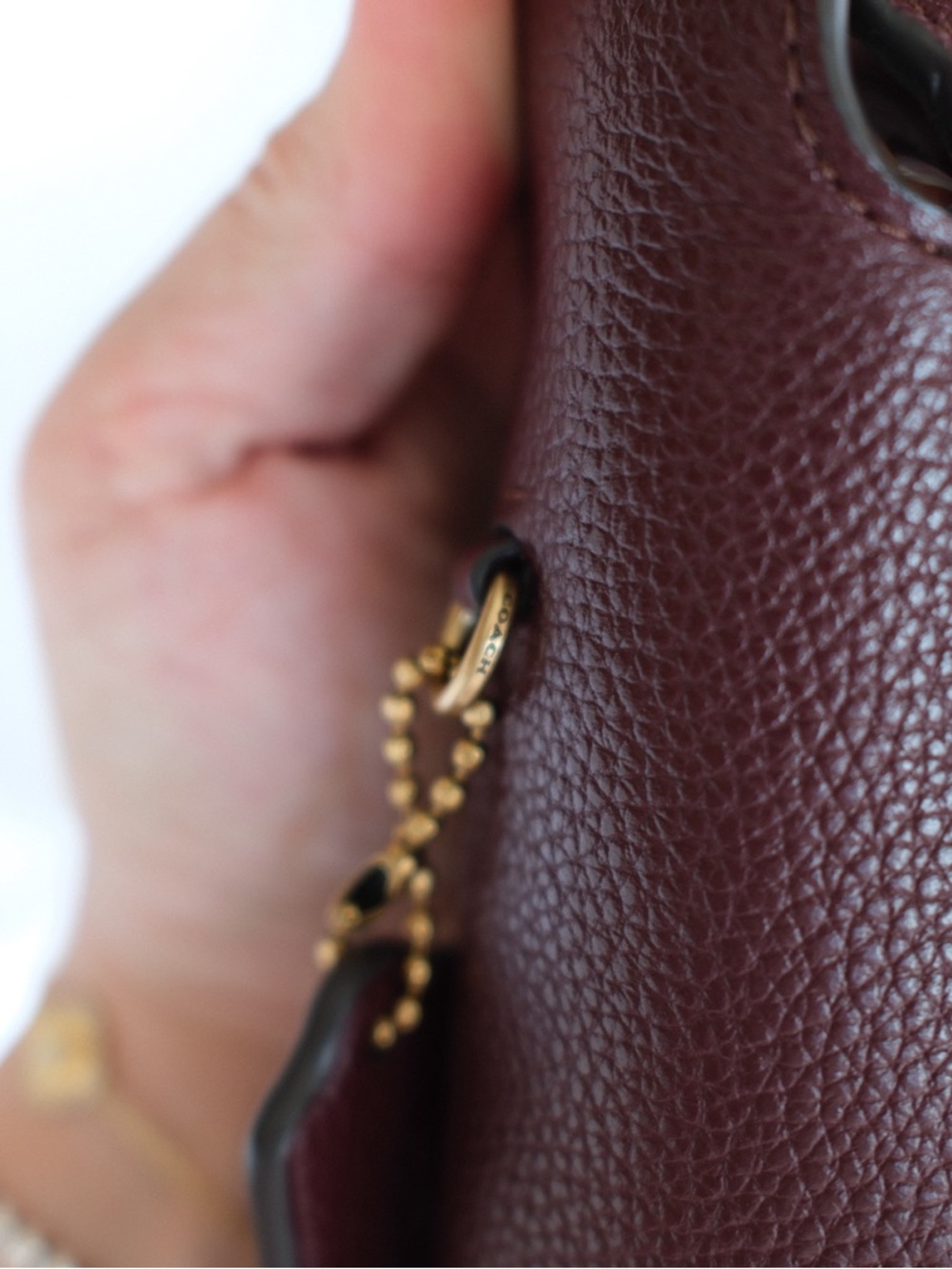 Coach Lola Shoulder Bag - Burgundy Merlot Color - Picture 8 of 9
